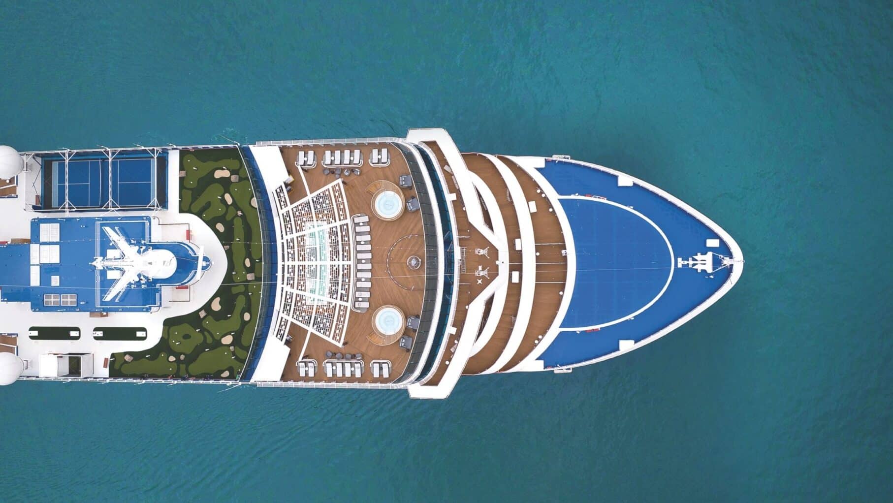 An aerial view of Oceania Allura