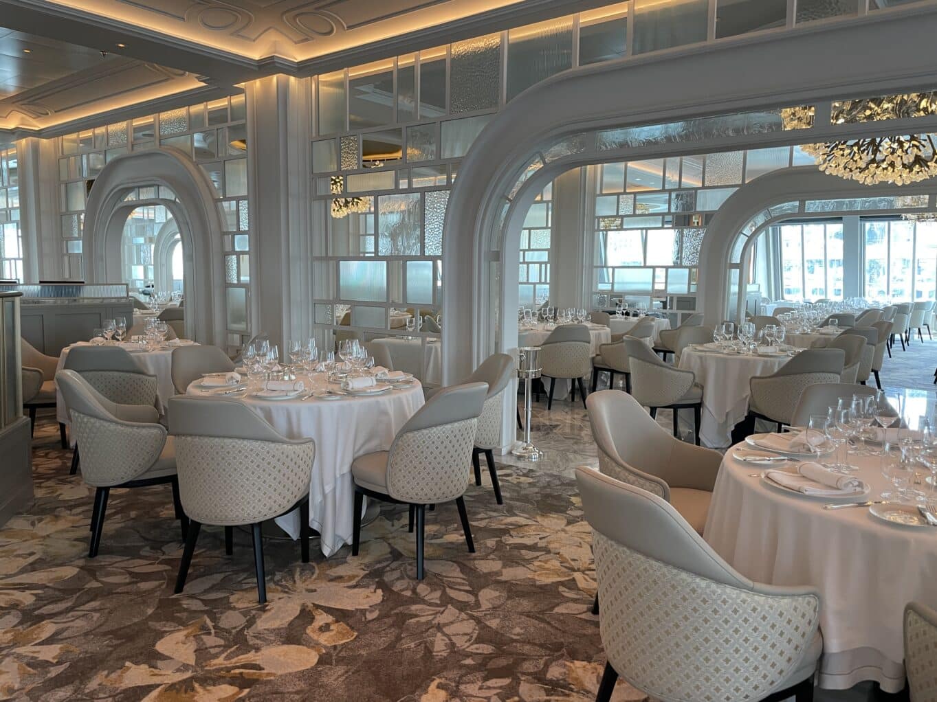 The Grand Dining Room on Oceania Allura.