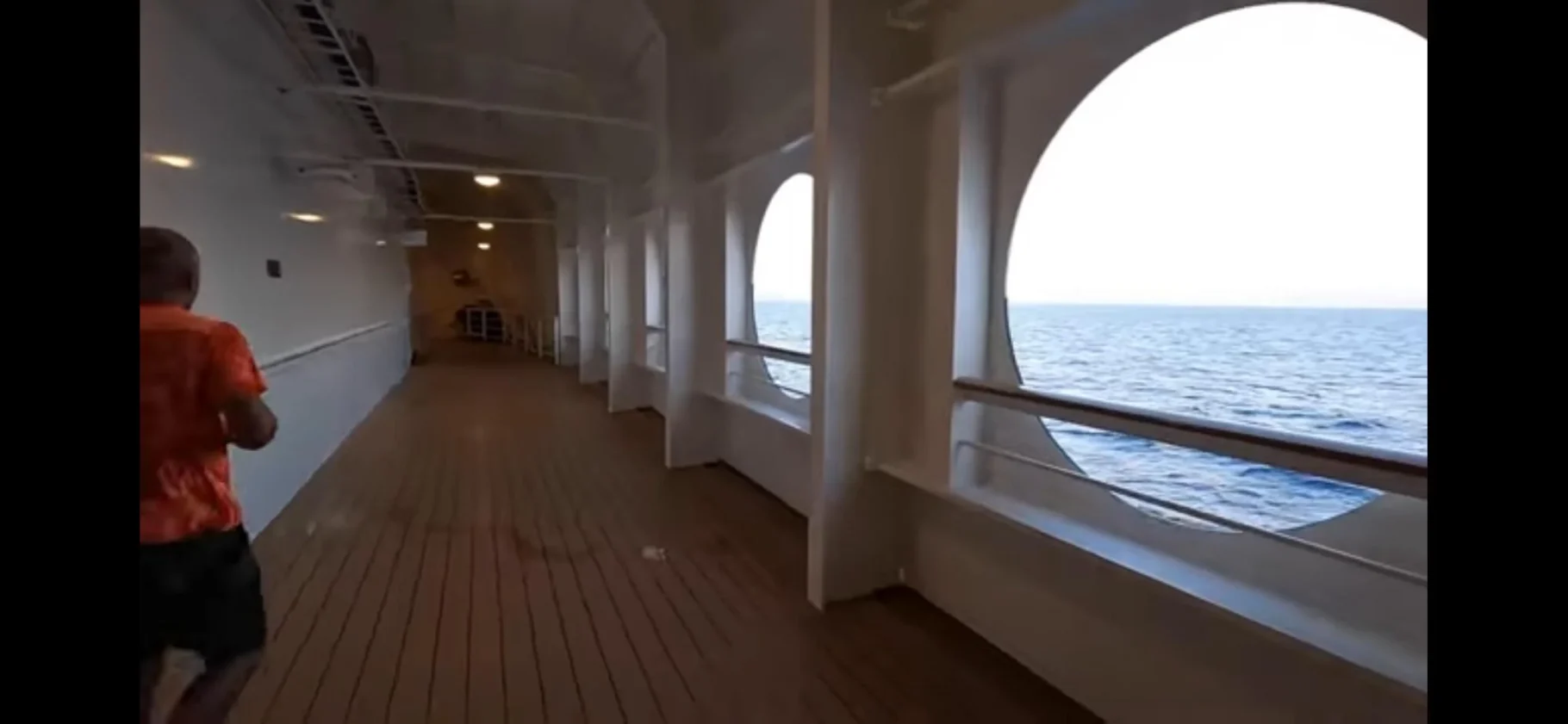 The deck where the child fell off a Disney cruise