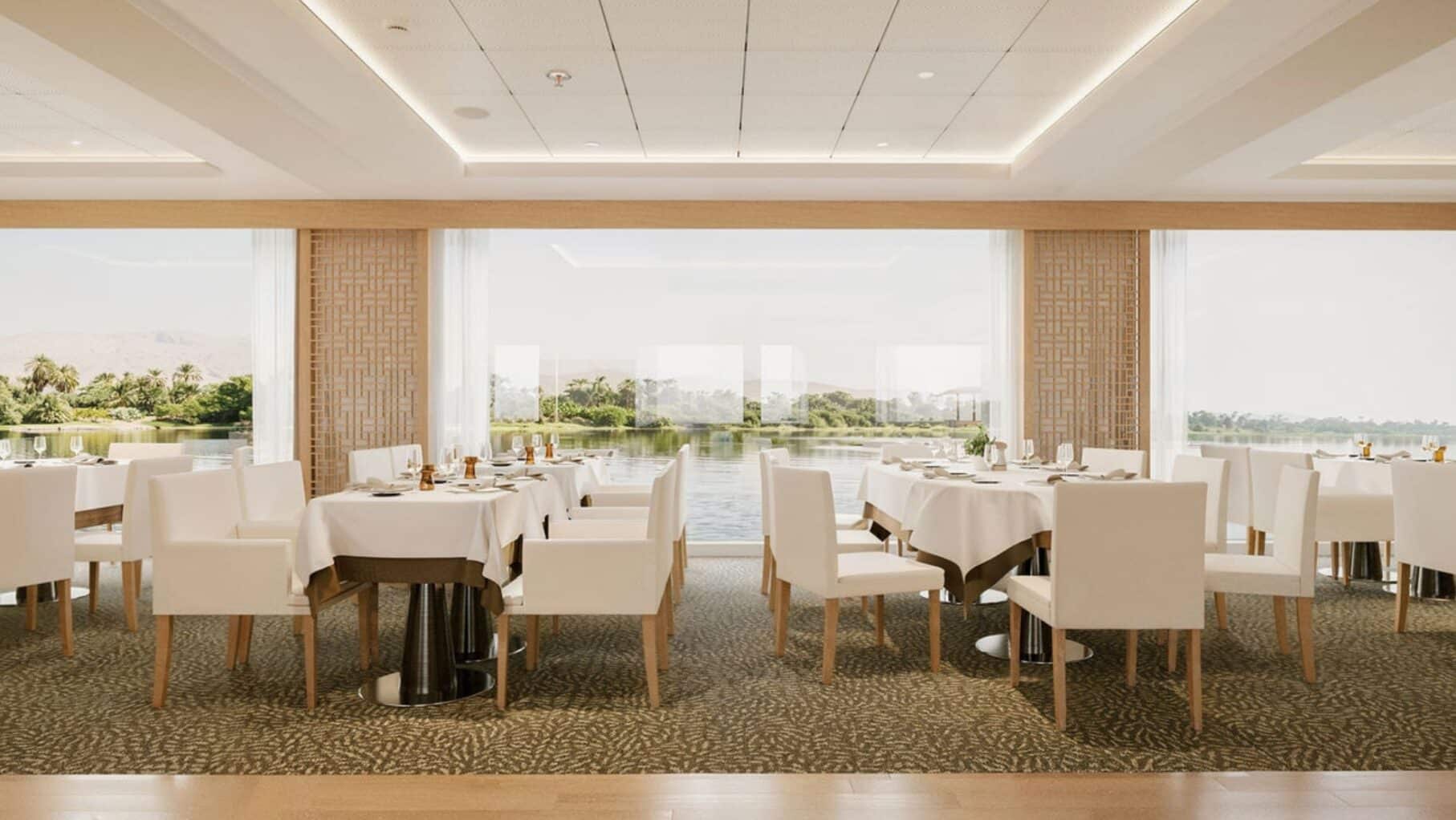 The dining room on the Viking Brahmaputra