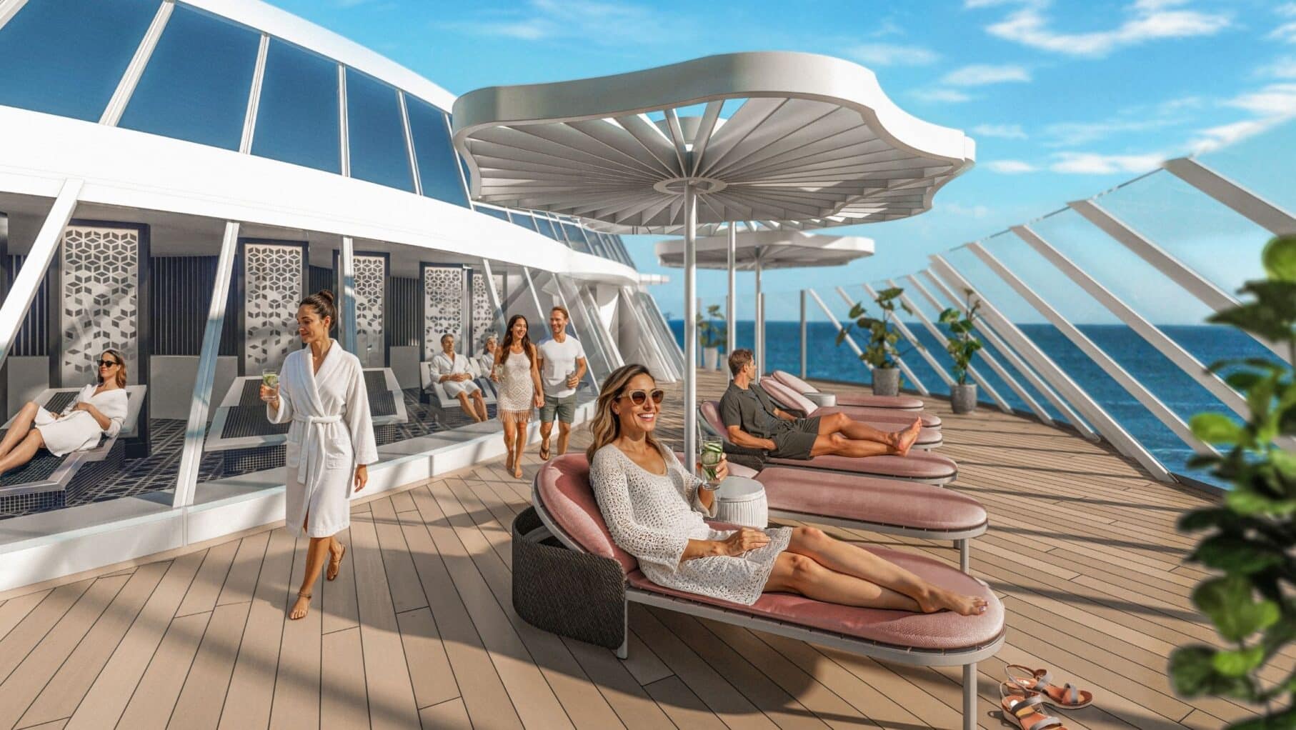The sun deck on Celebrity Xcel