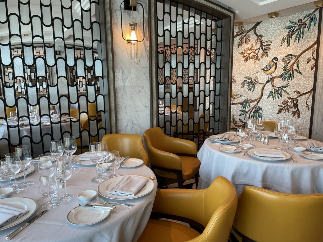 The Toscana Italian restaurant on Oceania Allura.
