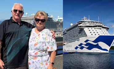 Wayne and Carol Burley on a cruise with the Royal Princess