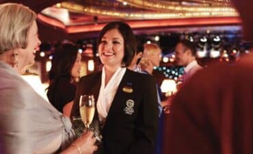 Woman hosting Princess captain's circle