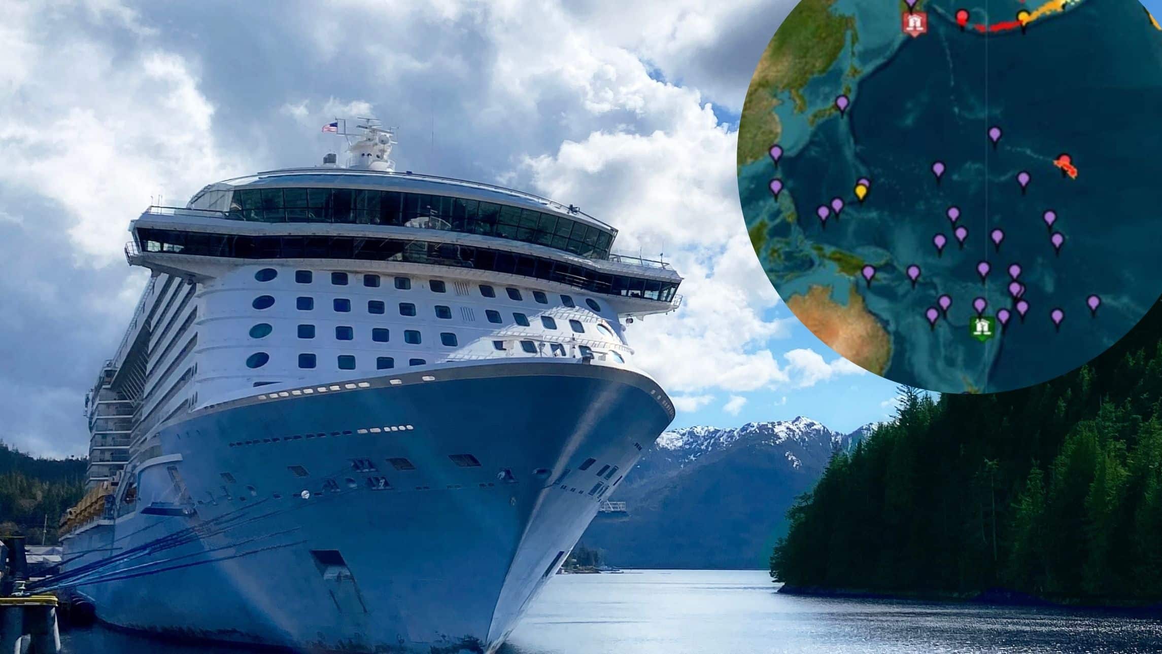 photo of alaska cruise ship and tsunami warning