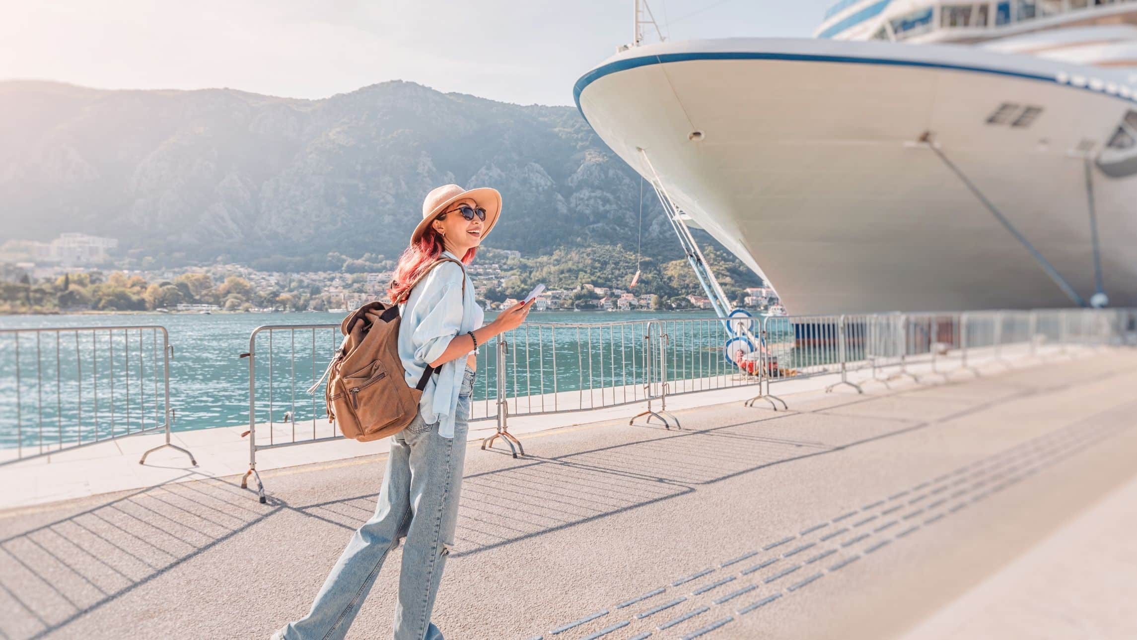 women near cruise ship