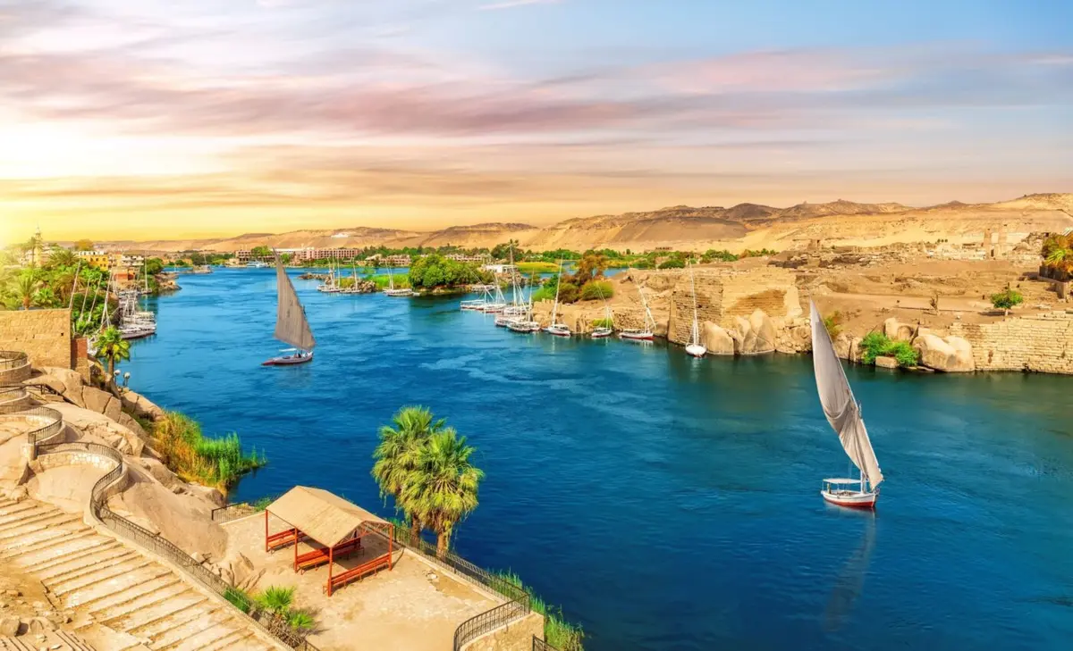 the nile aerial shot