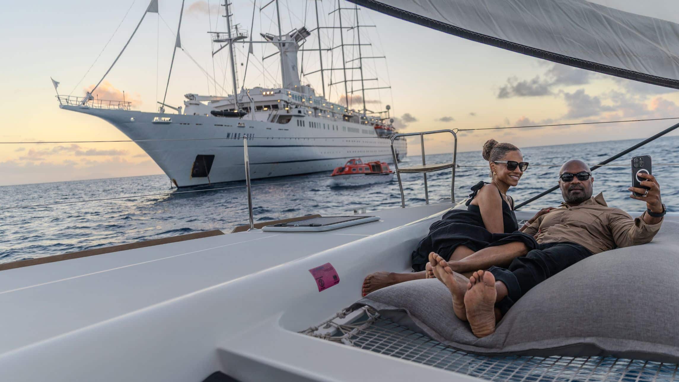 Relaxing on a Windstar ship