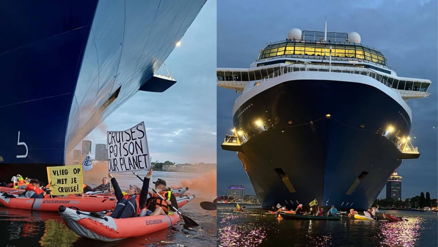 amsterdam protest cruise ship