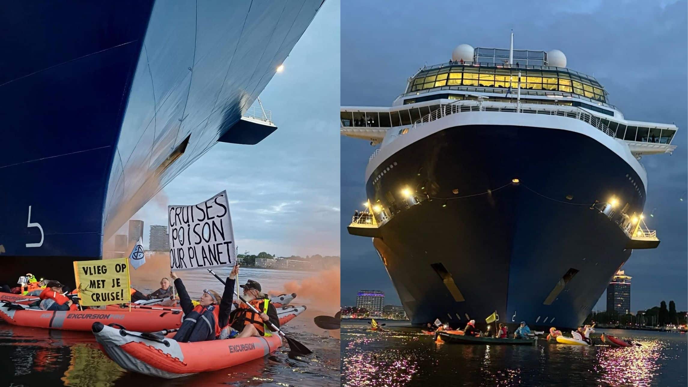 amsterdam protest cruise ship