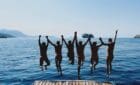 cruisers jumping off pier