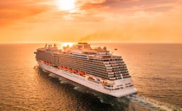 princess ship in sunset with priness packages