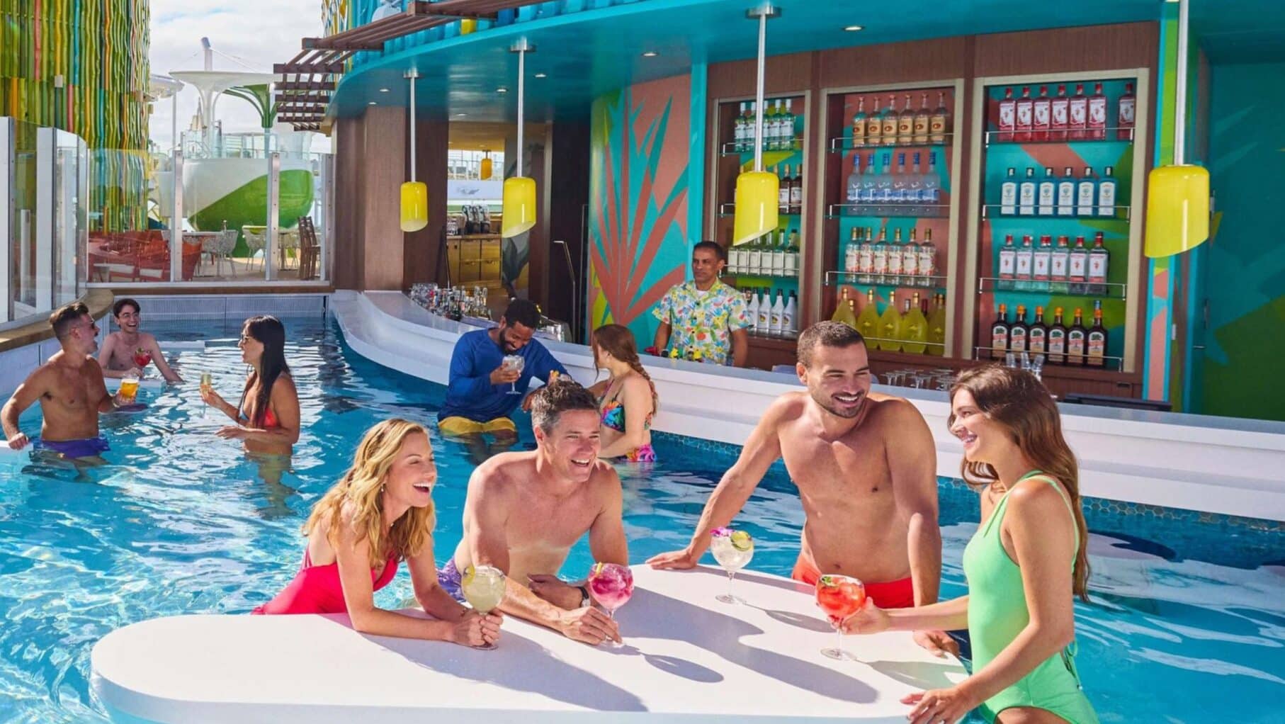 people drink at royal caribbean bar