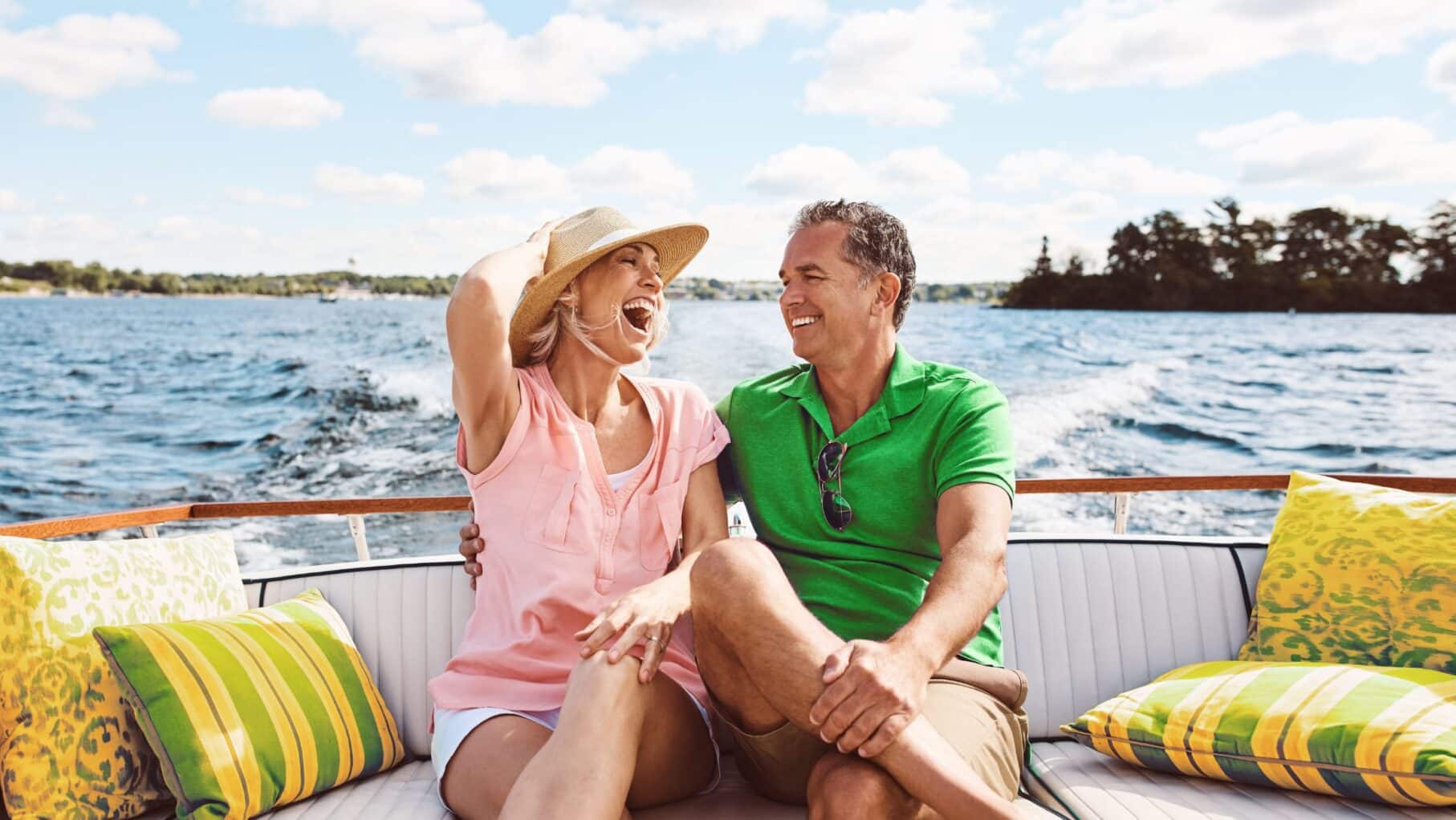 Couple on cruise ship