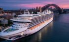 Crown Princess is in Sydney Harbour at Sunset
