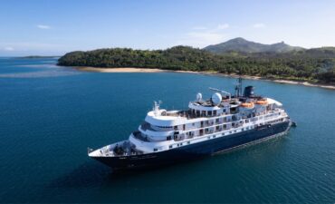 Caledonian Sky in open waters