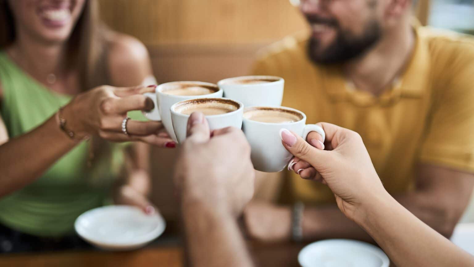 people drinking coffee