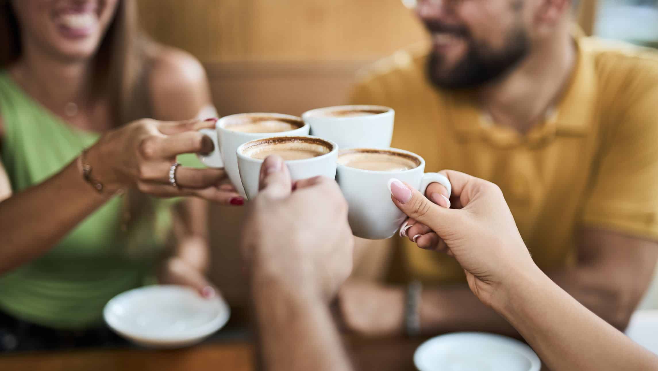 people drinking coffee