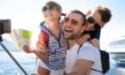 family on ship