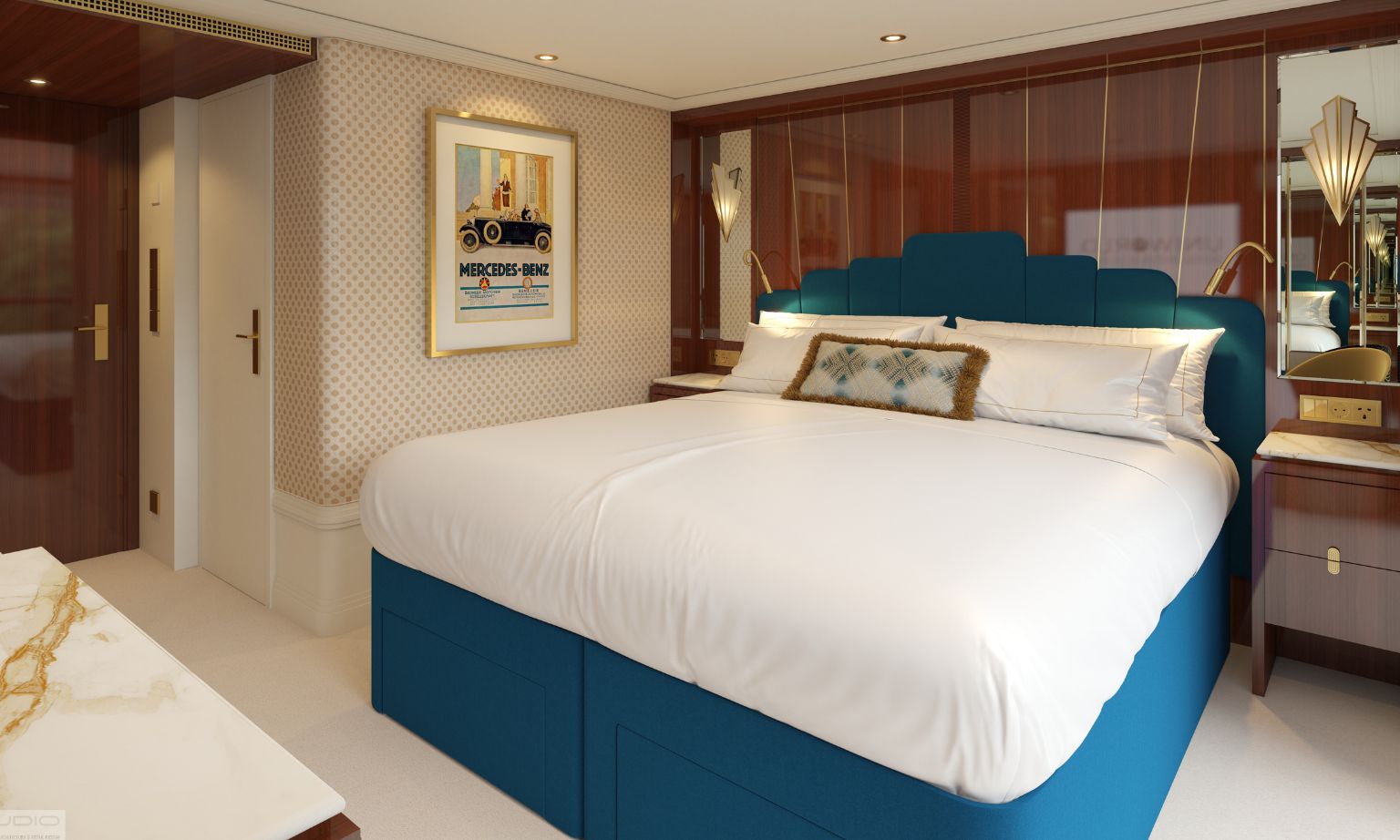 The French Balcony suite on the SS Marlene