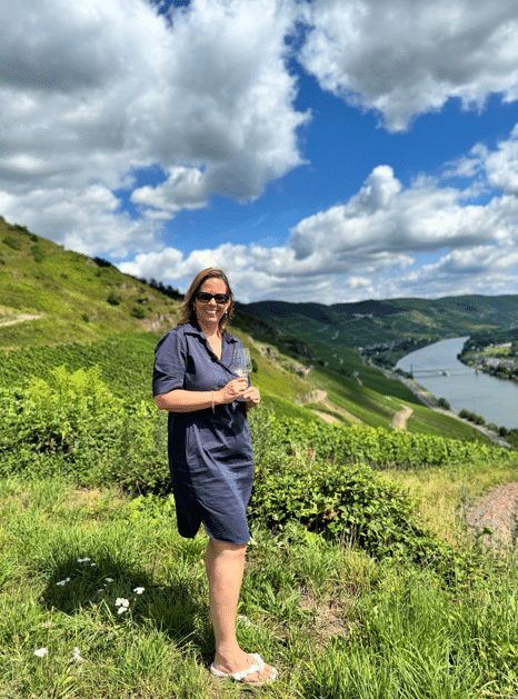 Barbara on the new masterpiece collection wine tour along the Moselle