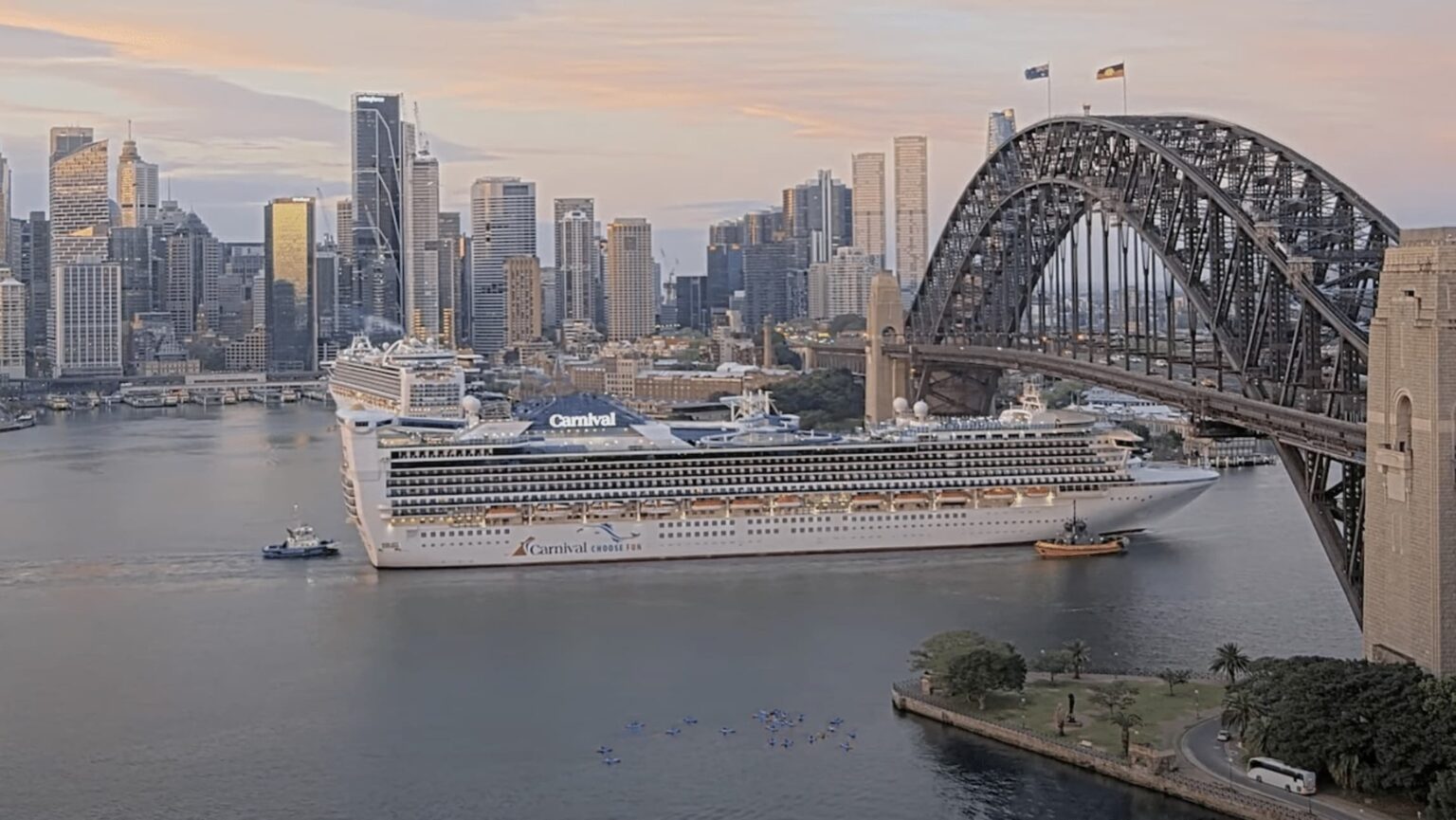 Crown Princess at OPT while Carnival Adventure heads to White Bay