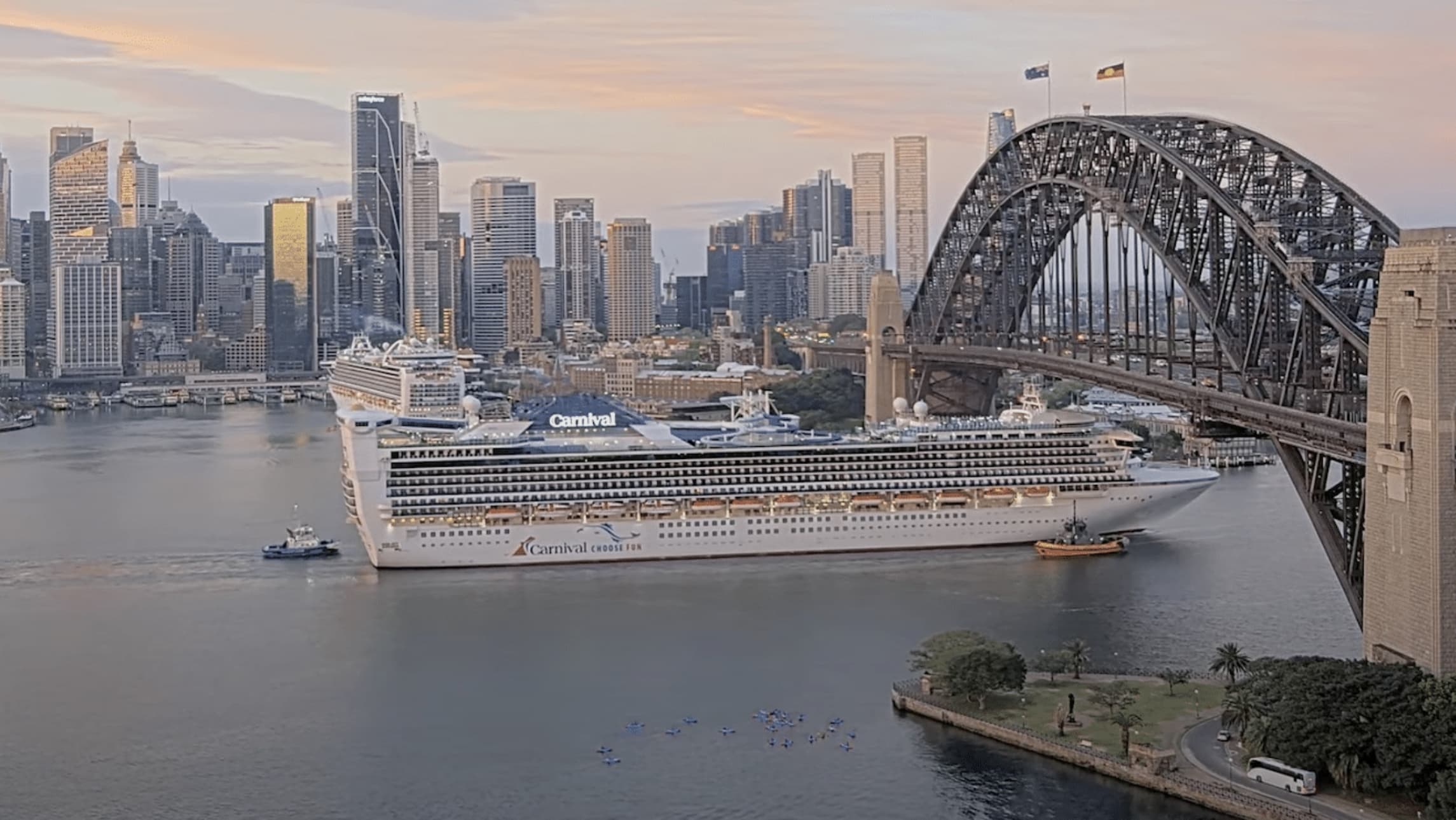 Crown Princess at OPT while Carnival Adventure heads to White Bay