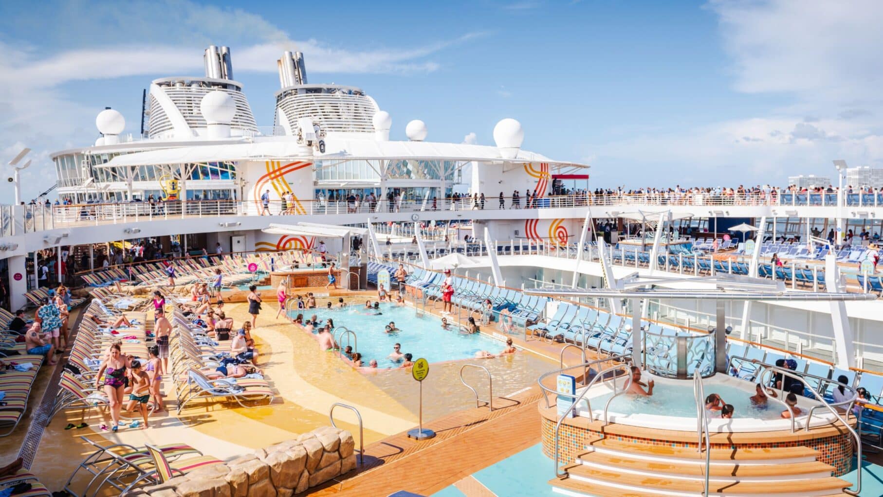 Cruise ship pool deck