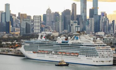 coral princess docked at a port