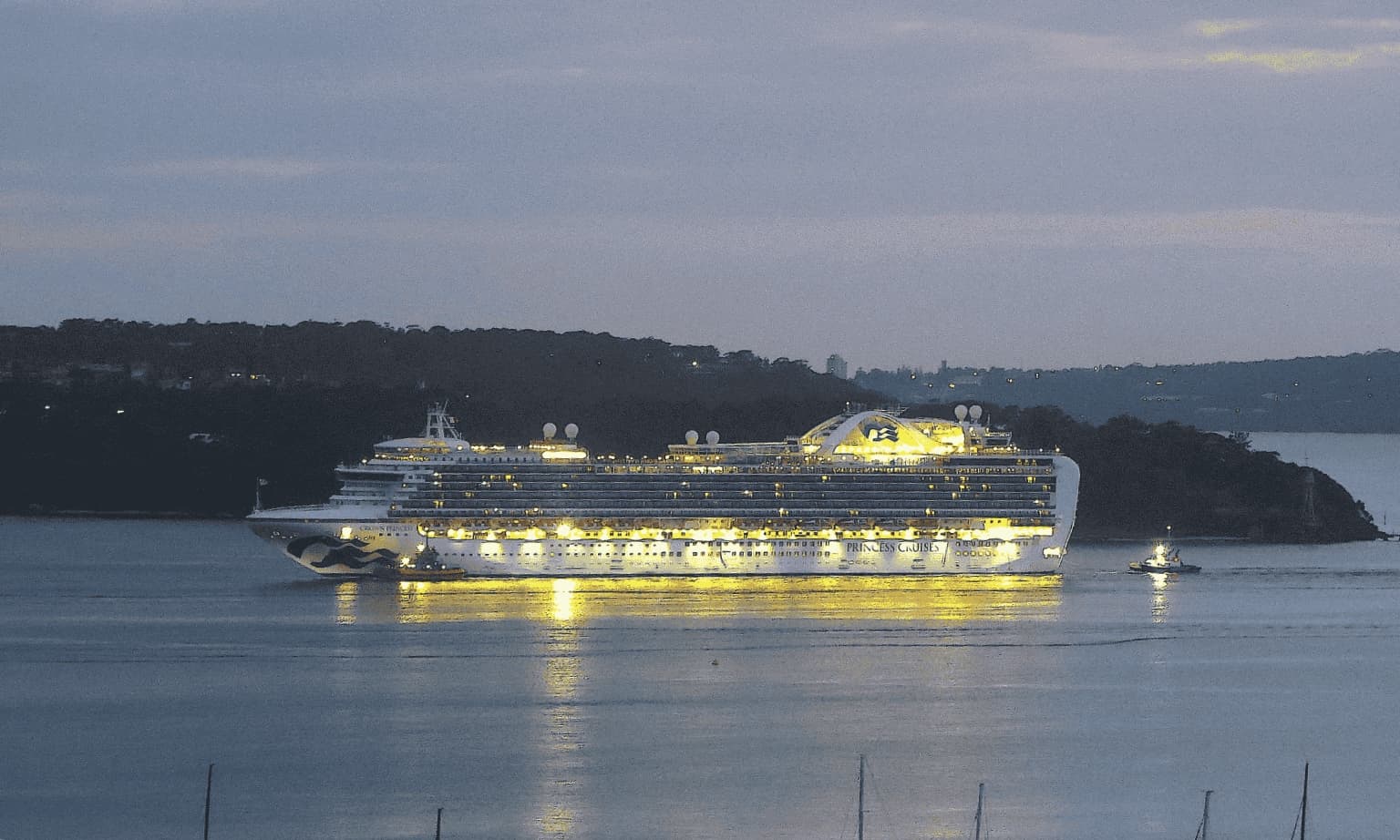 crown princess in sydney harbour