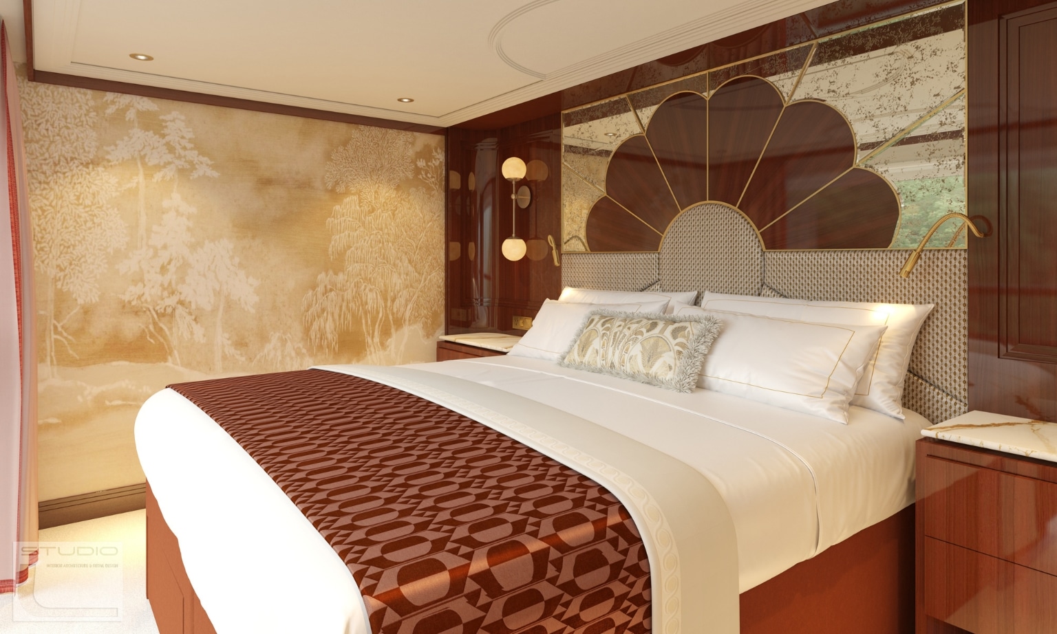 SS Marlene Grand Suite Bedroom interior