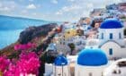 the traditional village of Santorini