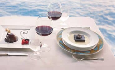 Chocolate dessert on Oceania Riviera
