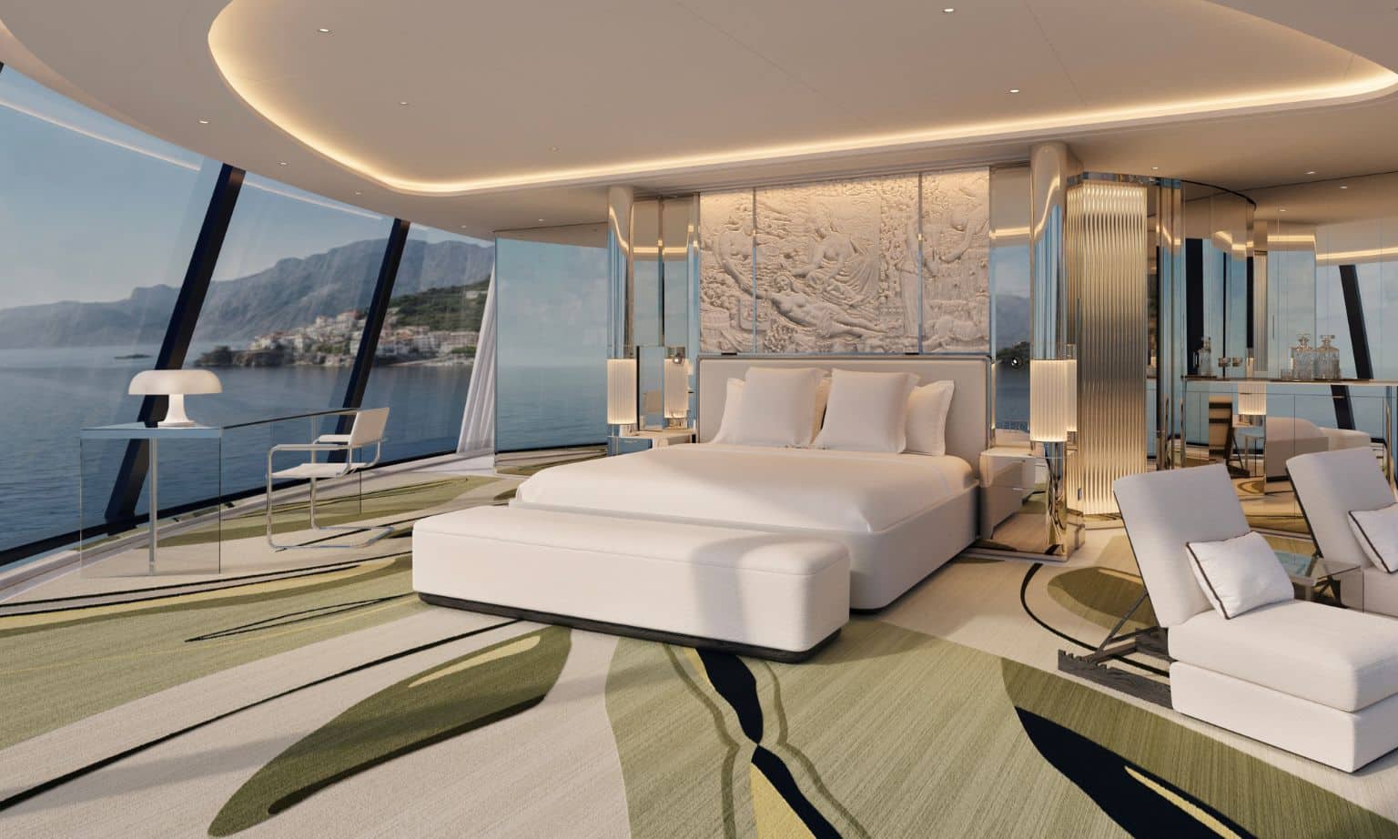 Four Seasons Yacht Funnel Suite bedroom