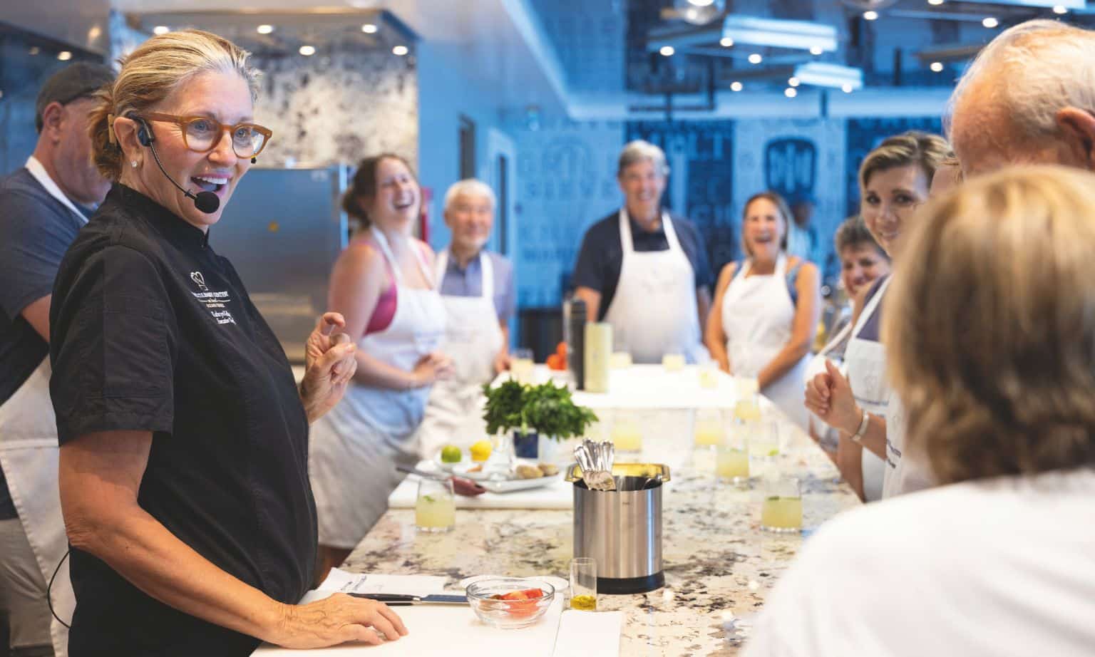Head to the Culinary Center onboard Oceania Riviera