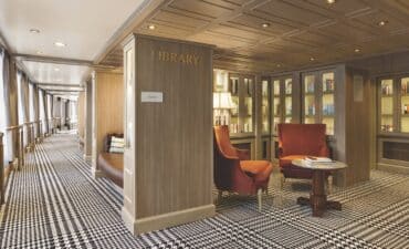 The Library onboard Oceania Riviera