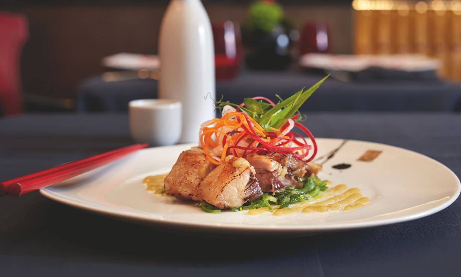 The delicious scallops at Red Ginger on Oceania Riviera