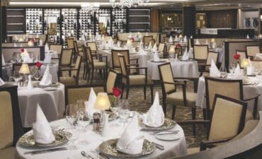 The dining room aboard Windstar