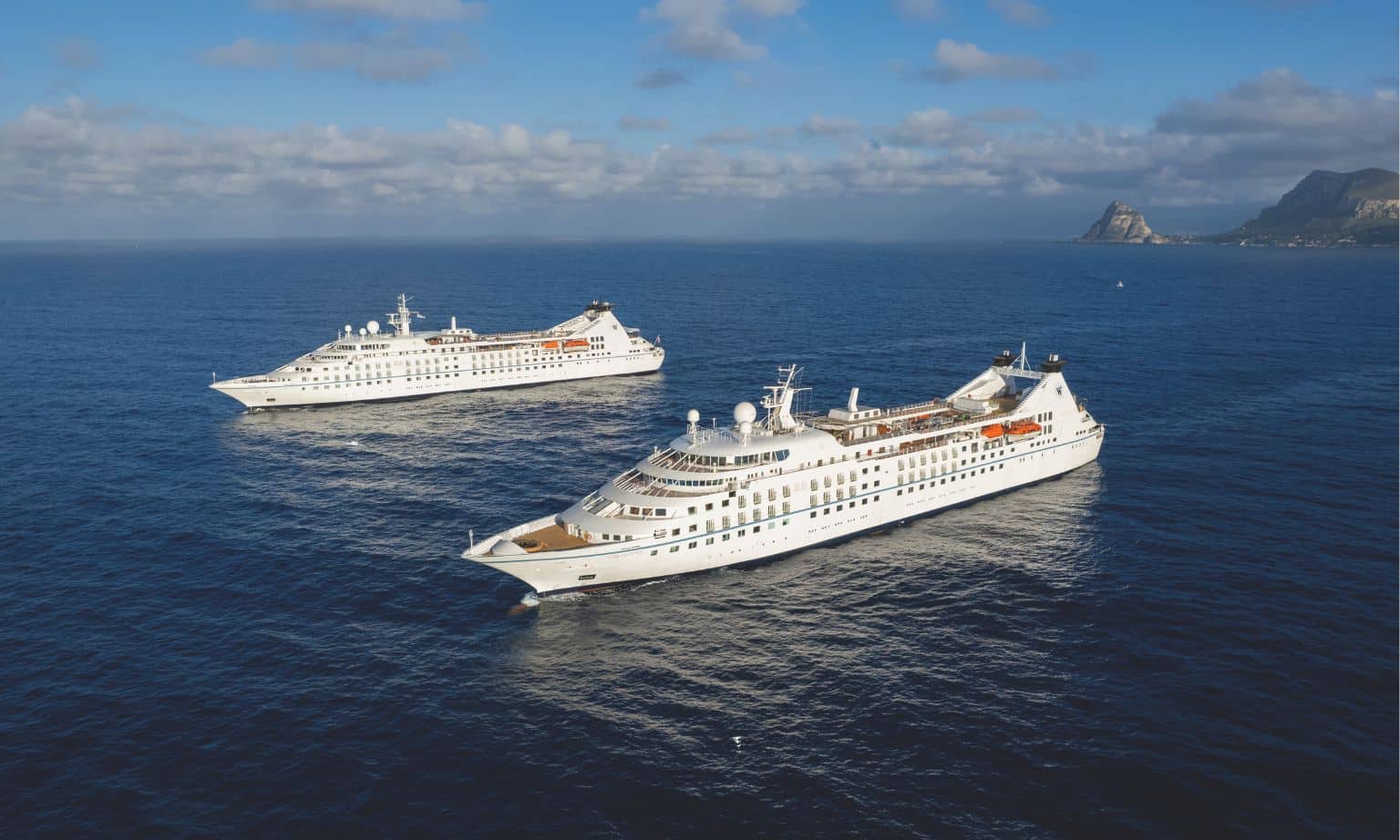 Windstar ships sailing