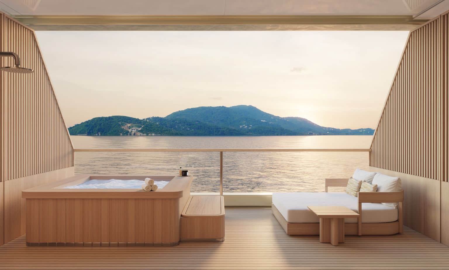 The balcony terrace on Amangati