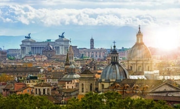 Roman skyline at dusk