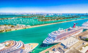 Cruise ships in Miami port