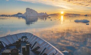 Cruise ship in Antarctica