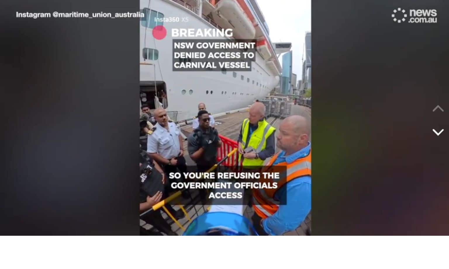 MUA confronts Carnival Adventure crew