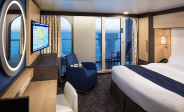 Deluxe Ocean View Stateroom with balcony onboard Anthem of the Seas