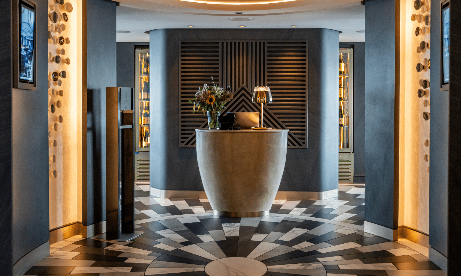 Modern reception area onboard Riverside