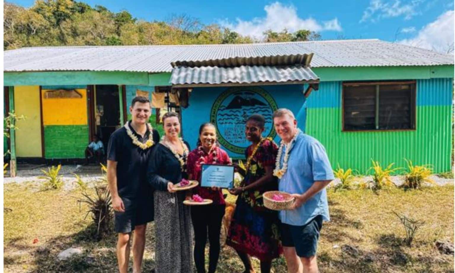 Lelepa and Royal Caribbean execs