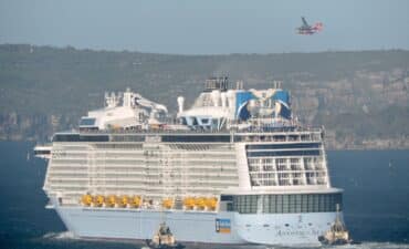 Anthem of the seas leaving Sydney Harbour