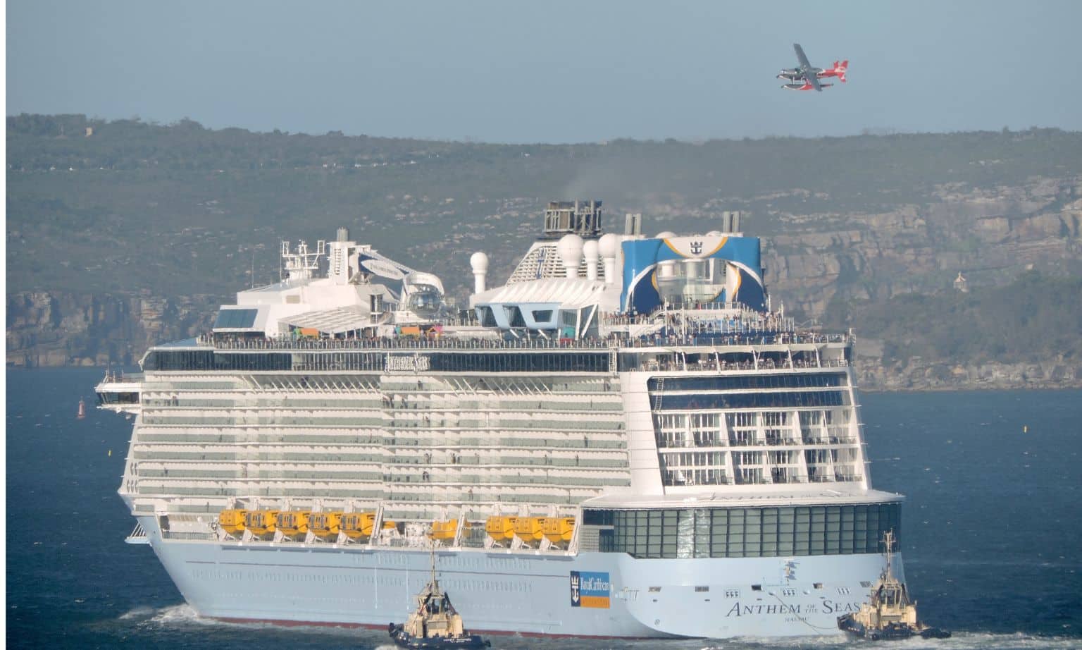 Anthem of the seas leaving Sydney Harbour