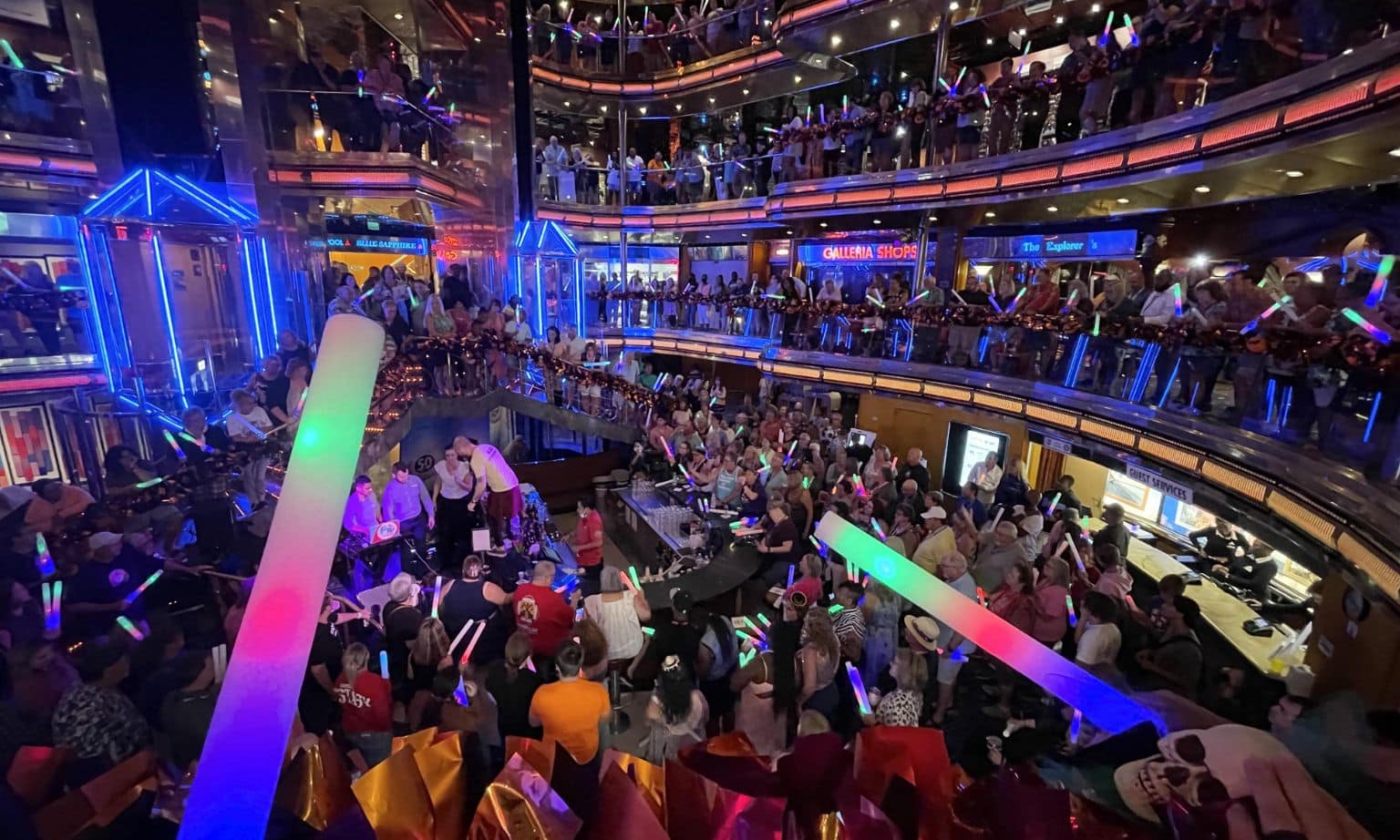 Carnival cruise party on deck